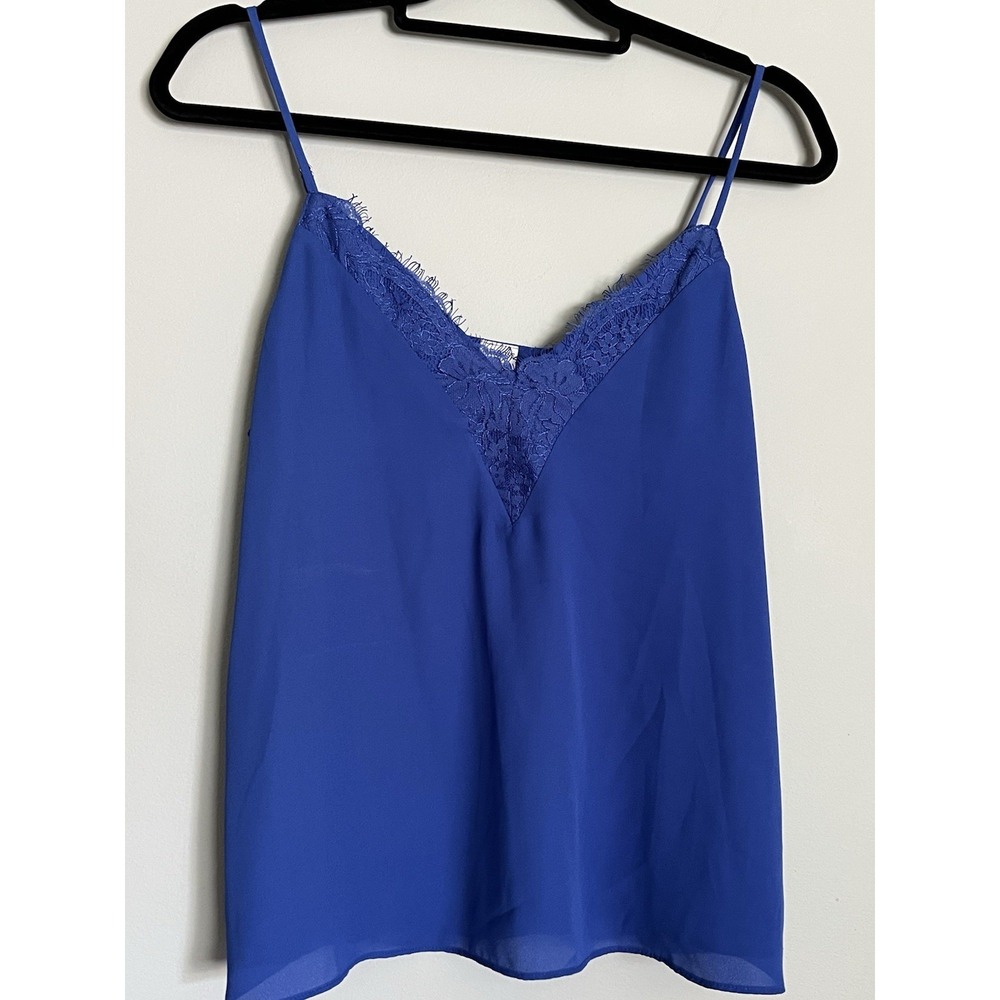 Melrose and Market Blue Cami Top Lace Detail Flowy Y2K Women's Size Medium
